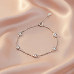 925 Silver Diamond (CZ) Dangler Bracelet