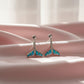 Silver Ocean Mermaid Tail Earrings