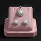 Silver Heart Radiant sunshine Pearl Pendant set