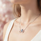 Silver Blue love Infinity Butterfly Pendant Necklace