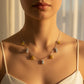 Silver Baguette Crown necklace in yellow stone for her