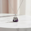 Silver Purple Handbag Charm Pendant