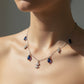 Silver Lively Blue Marquise Necklace