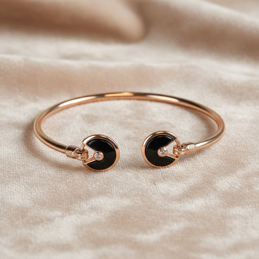 Rose Gold Black Onyx Inspired Bracelet For Her