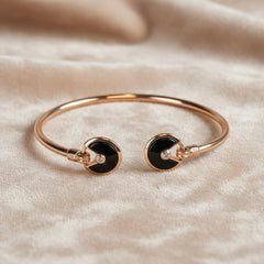 Rose Gold Black Onyx Inspired Bracelet For Her