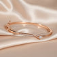 Rose Gold Regal V-Shape Pear-Cut Bracelet For Her
