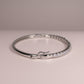 Silver Solitaire (cz) line Radiant Bracelet