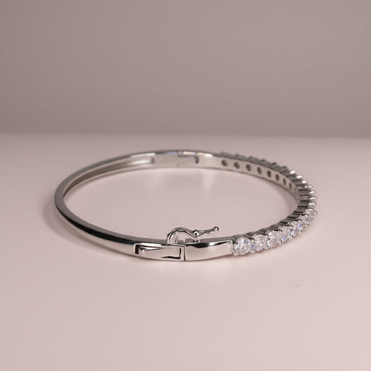 Silver Solitaire (cz) line Radiant Bracelet