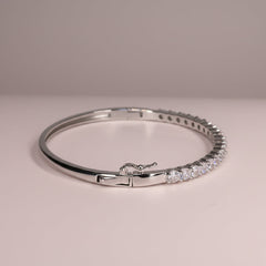 Silver Solitaire (cz) line Radiant Bracelet