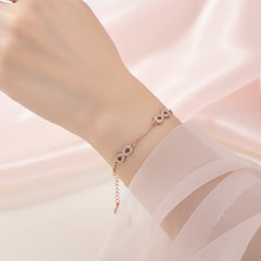 Rose gold Multi infinity Box chain Bracelet for her