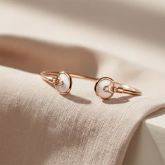 Rose Gold MOP Cuff Bracelet For Her