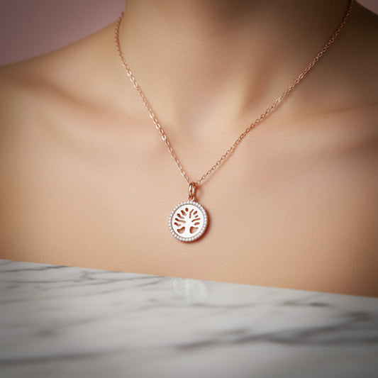 Rose Gold Tree of Life Pendant