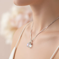 Silver Aurora Blue Pendant