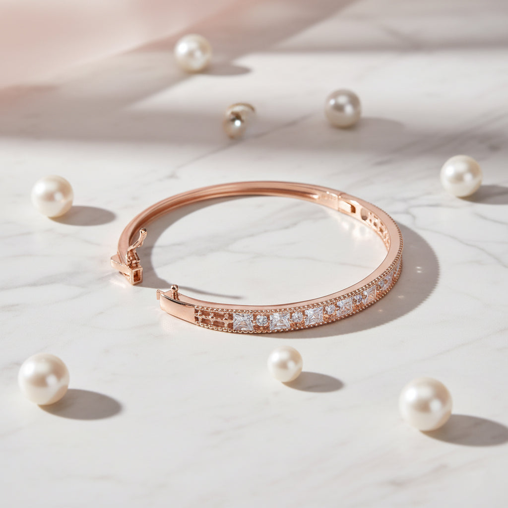 Rose gold Shimmering Diamond Fancy bracelet