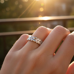 Silver Cosmos Halo Ring