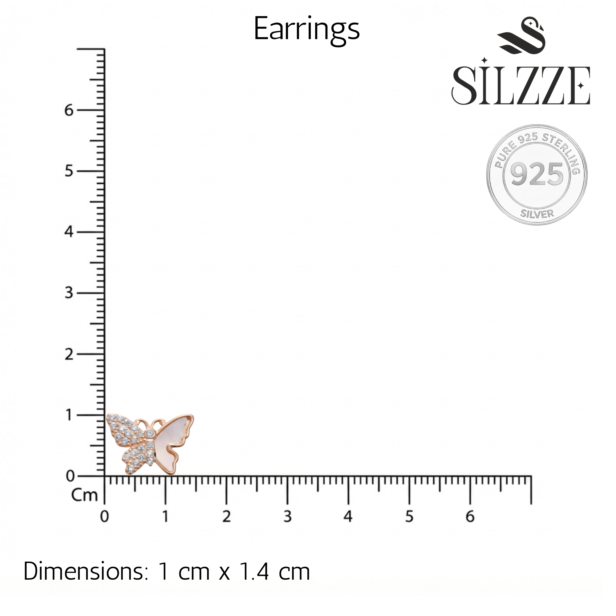 Rose Gold Radiant Butterfly Pendant Set