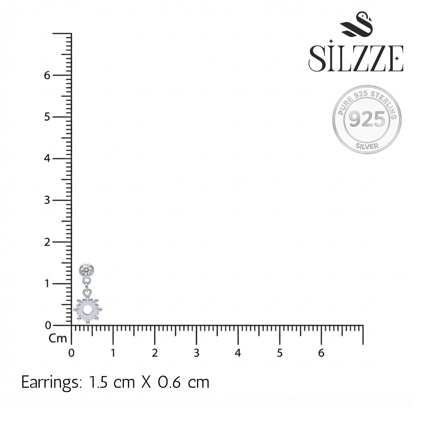 Silver Double Layered Bezel Charm Set