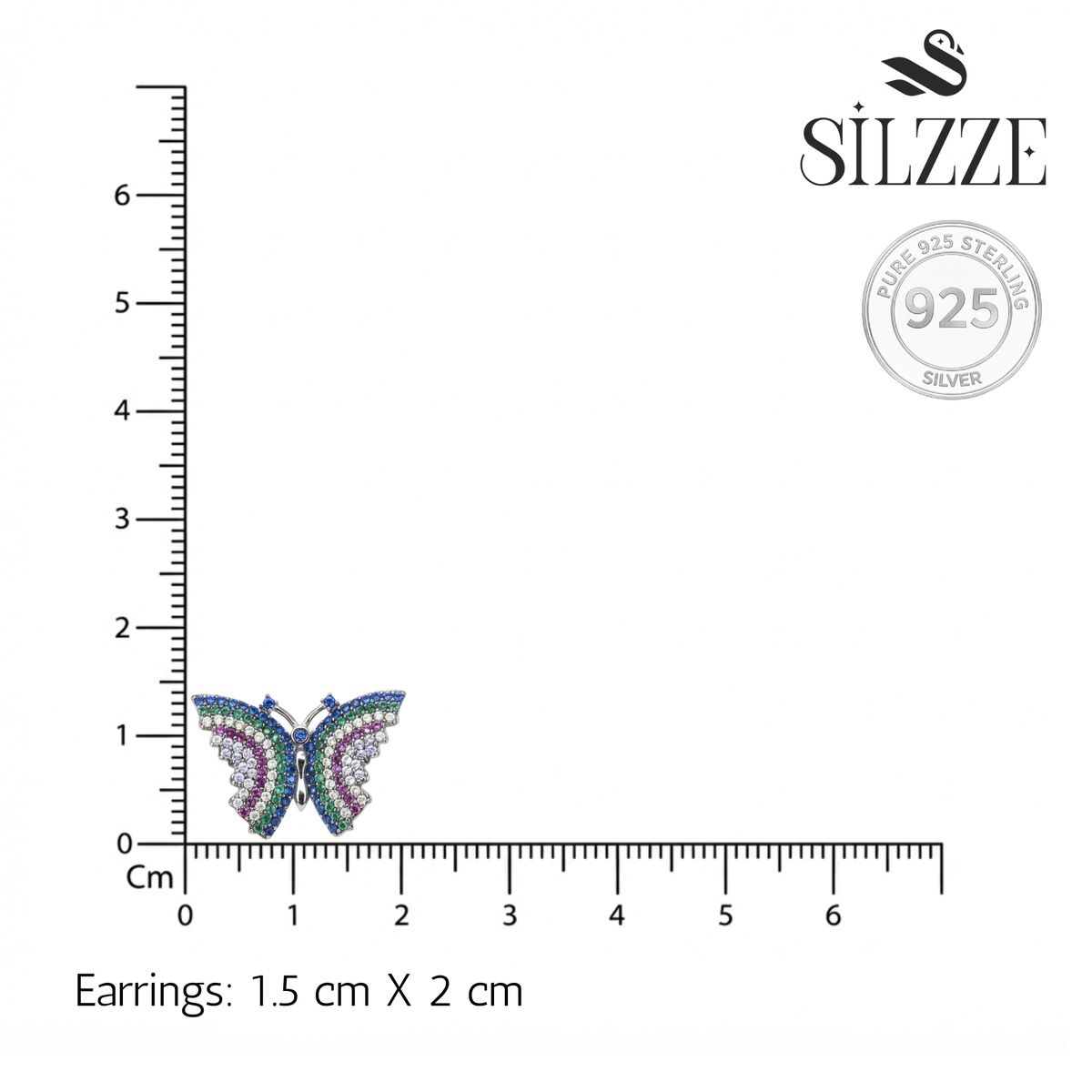 Silver Vibrant Multi Colour Pendant Set