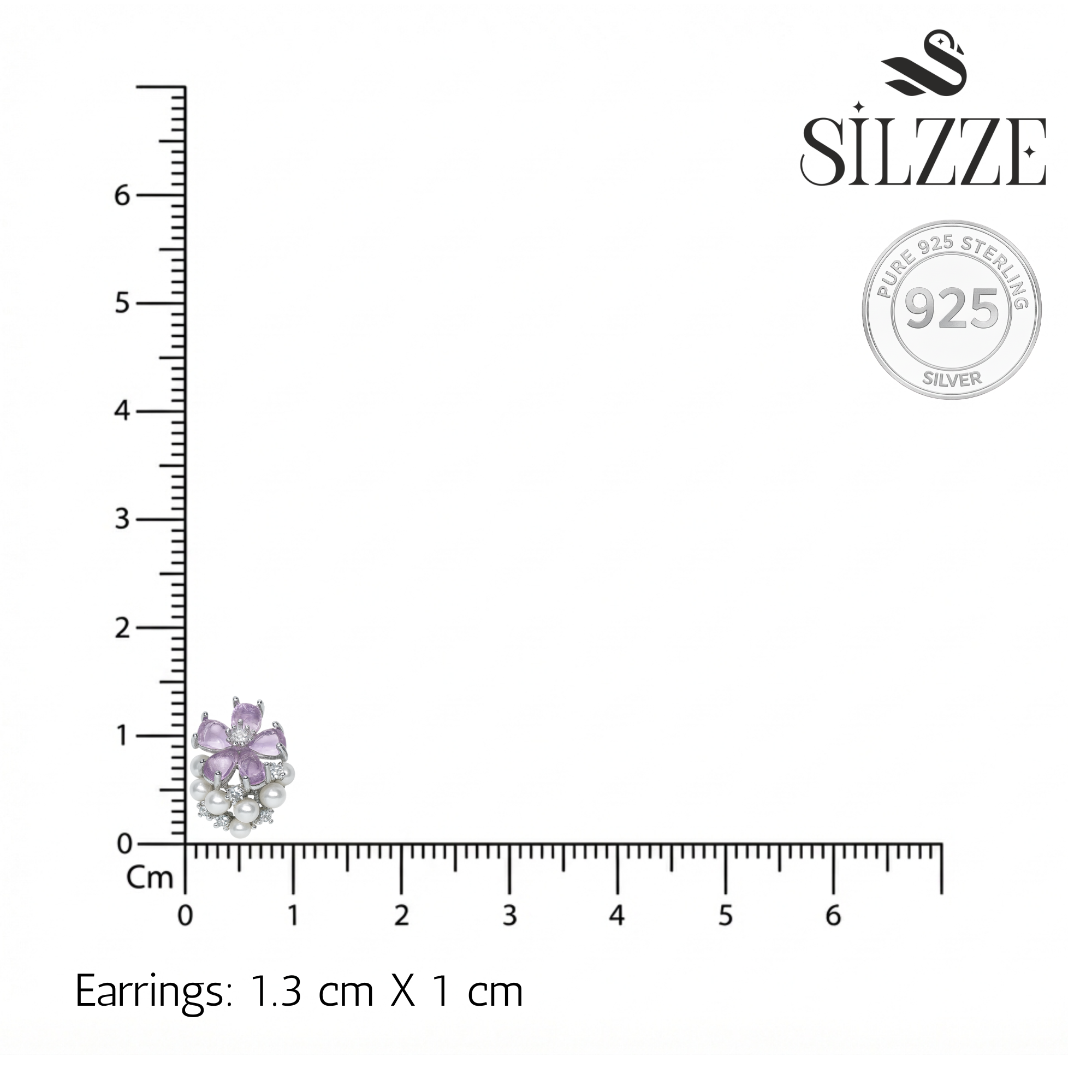 Silver Enchanting Lavender Pendant Set