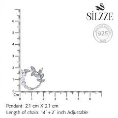 Silver Luminous Pearl Pendant Set