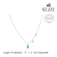 Silver Teal Charming Pendant Set