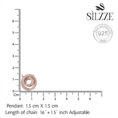 Rose Gold Interlocking Circle Pendant