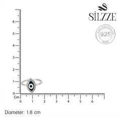 Silver Mystic Protection Evil Eye Toe Ring