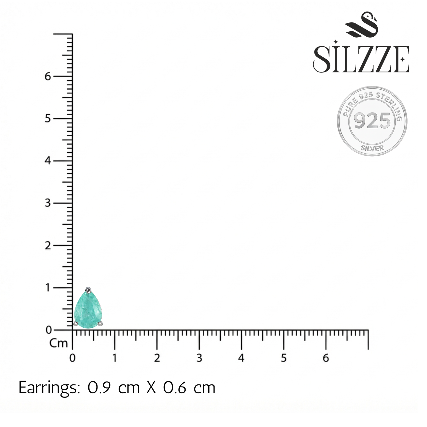 Silver Teal Charming Pendant Set