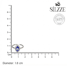 Silver Good Luck Evil Eye Toe Ring