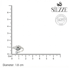 Silver Classic Evil Eye Shield Toe Ring for Her