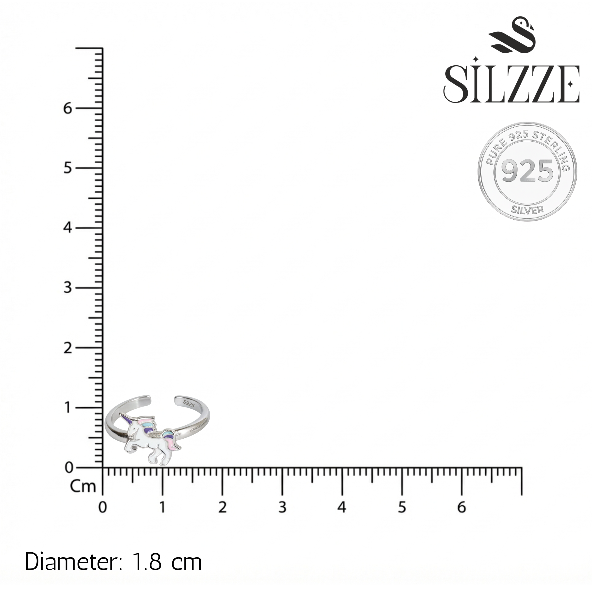 Silver Magical Unicorn Toe Ring