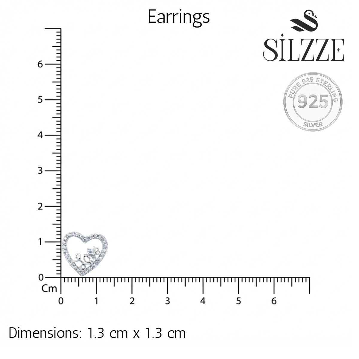 Silver Eternal Love written Heart Pendant set for her