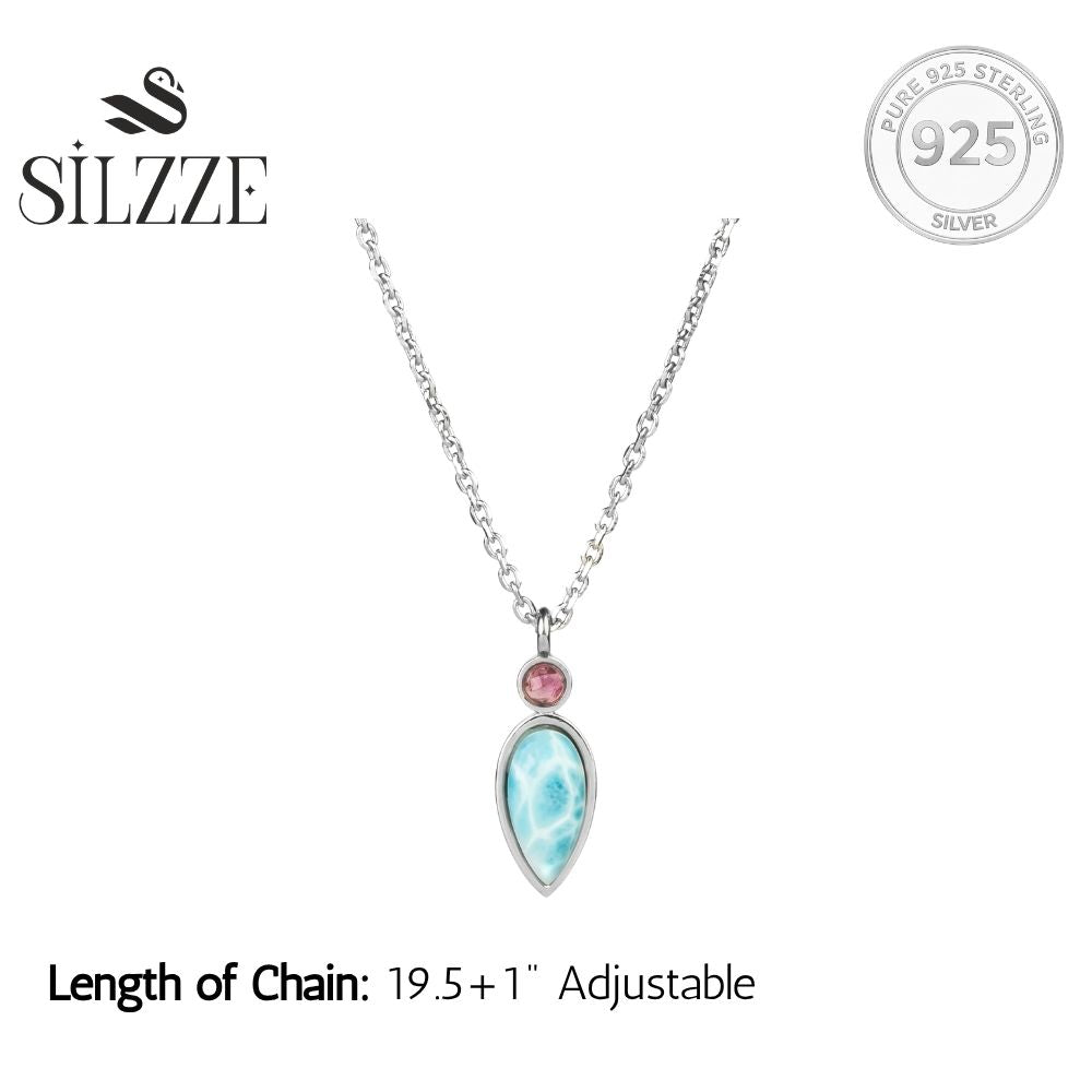 Azure Marquise 925 Pure Silver Necklace