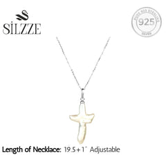 Ethereal Grace Natural Freshwater Cross Pearl Pendant