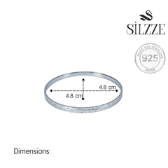 Silver Evergreen Hammered Textured Baby Bangles ( For 2-4 Years )