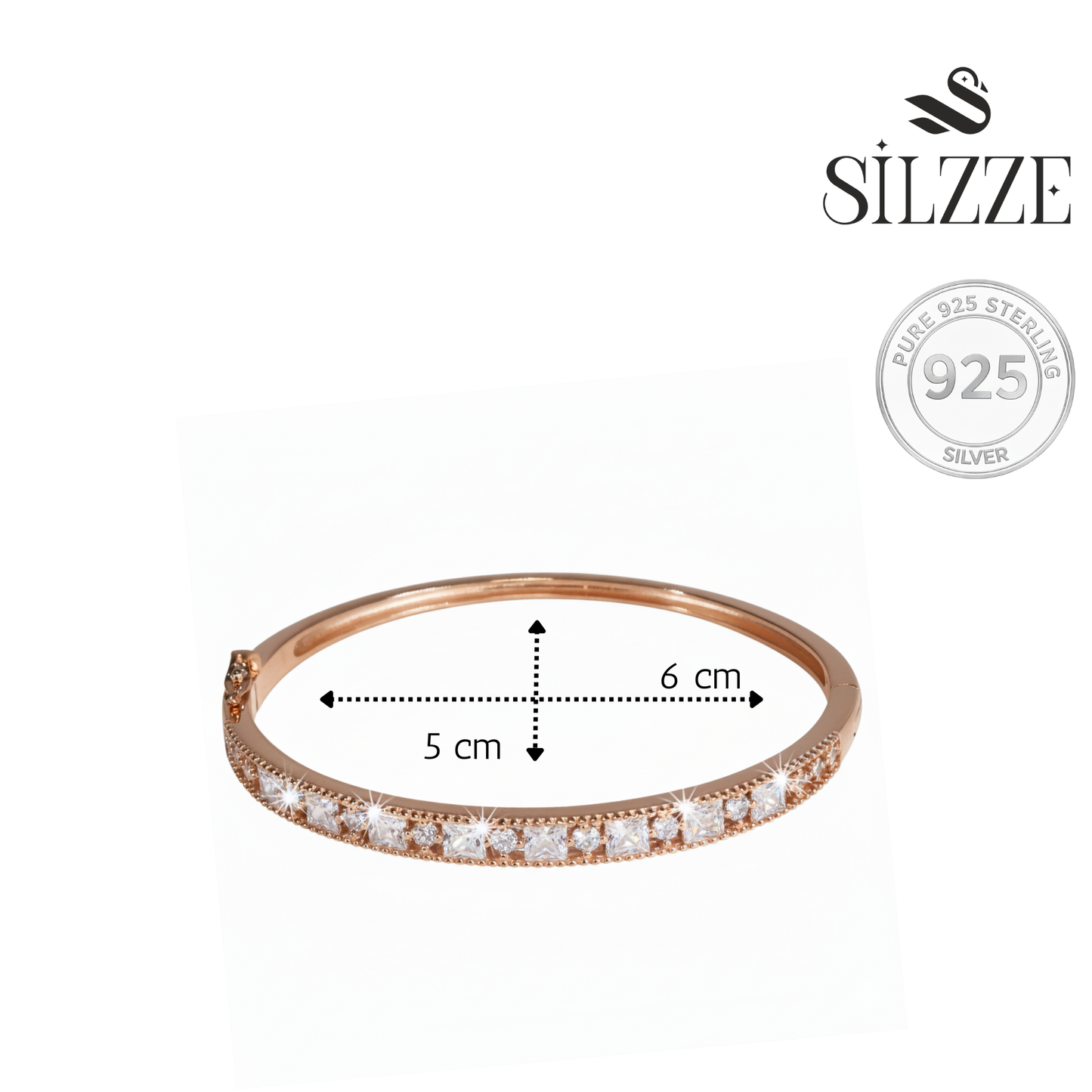 Rose gold Shimmering Diamond Fancy bracelet