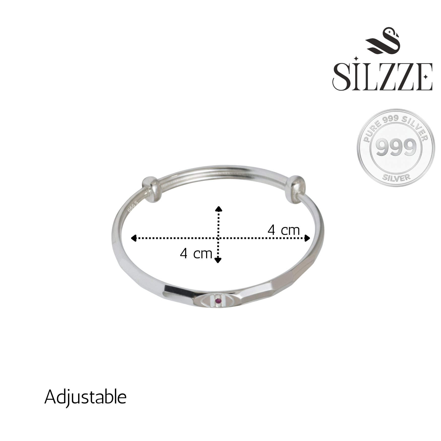 Silver 999 Divine Lord Shiv Baby Bracelet