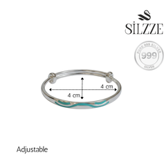 999 Fine Silver Versatile Enamel Adjustable Baby Bracelet