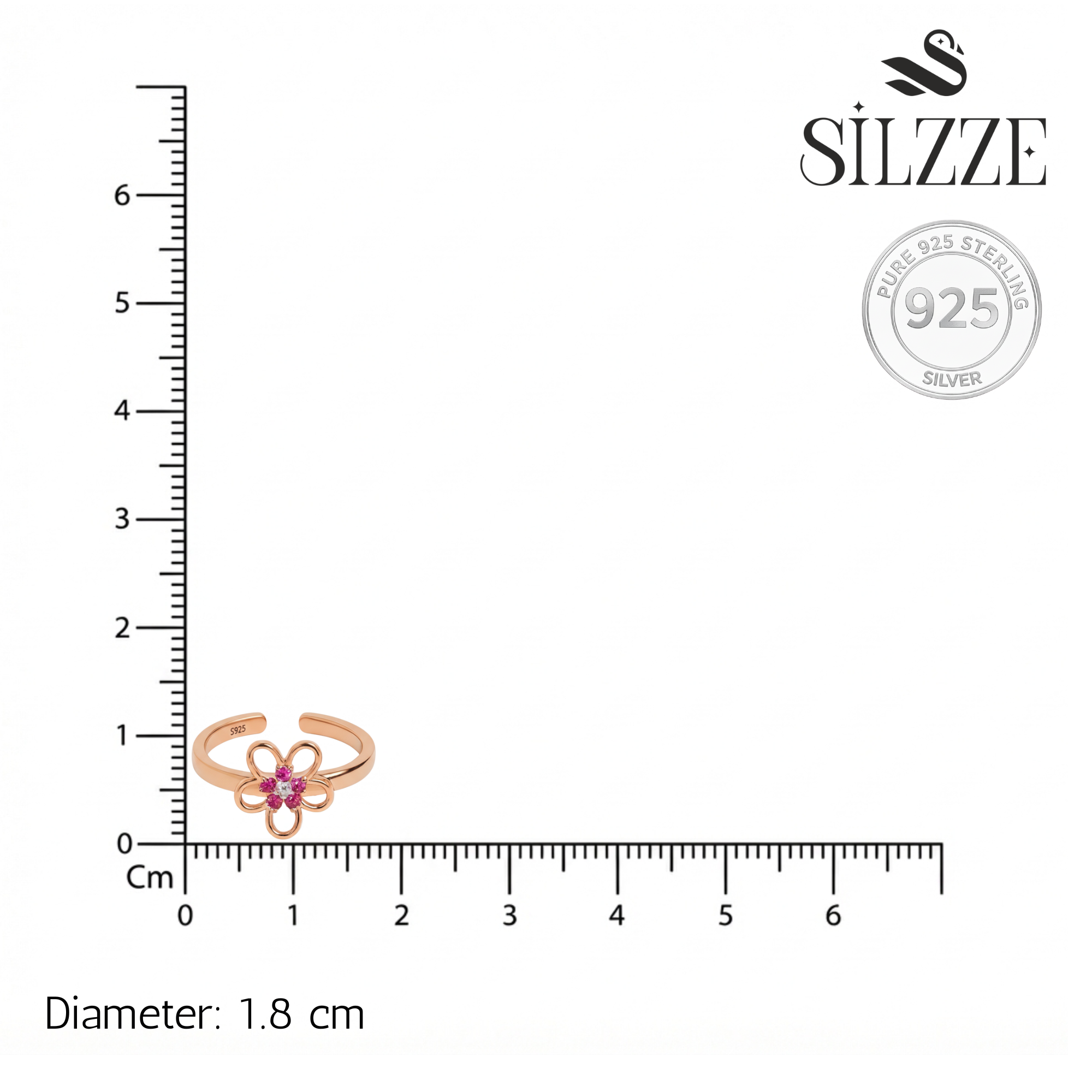 Rose Gold Filigree Toe Ring