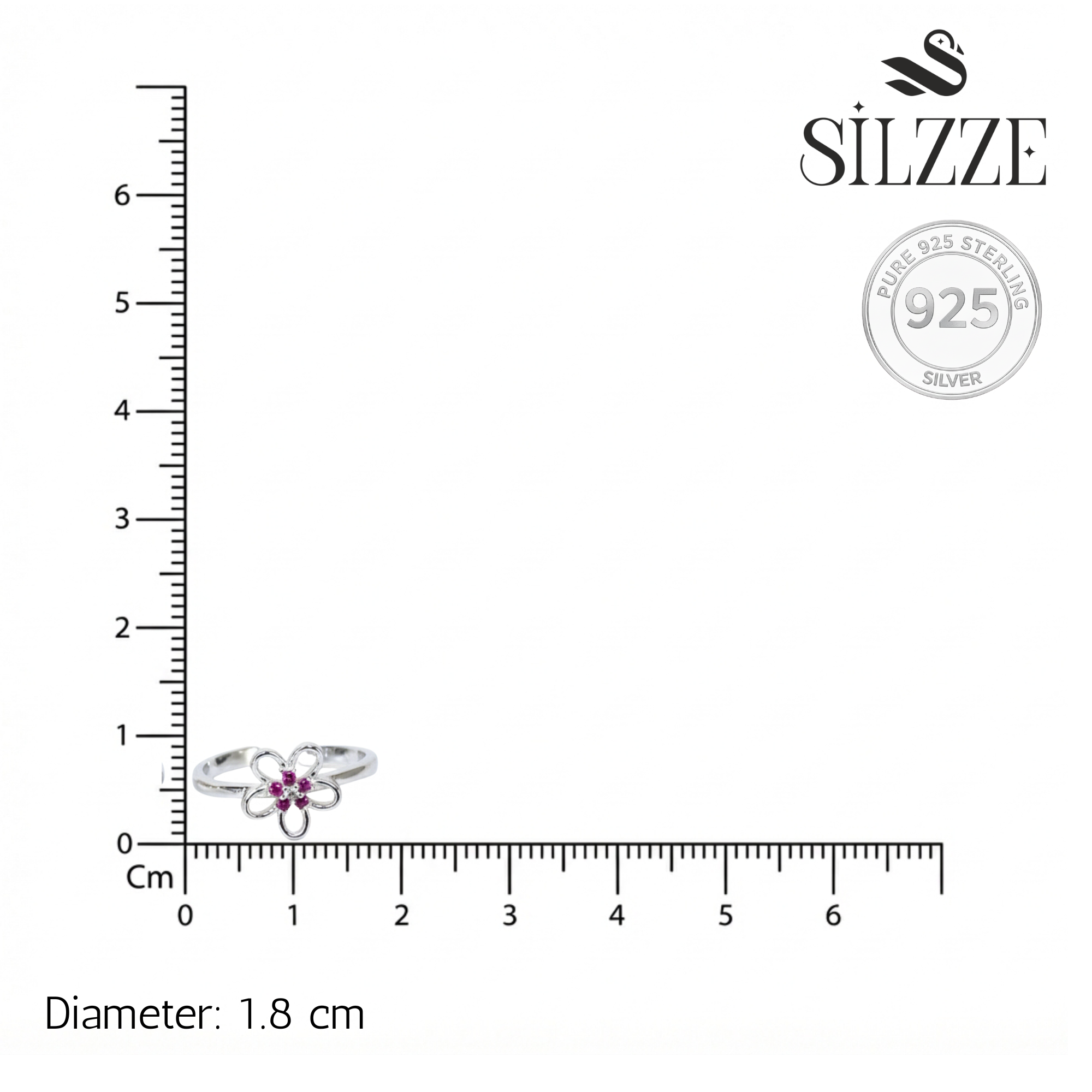 Silver Flower Grace Toe Ring