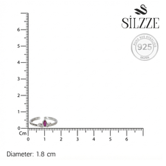 Silver Pink crown Toe ring