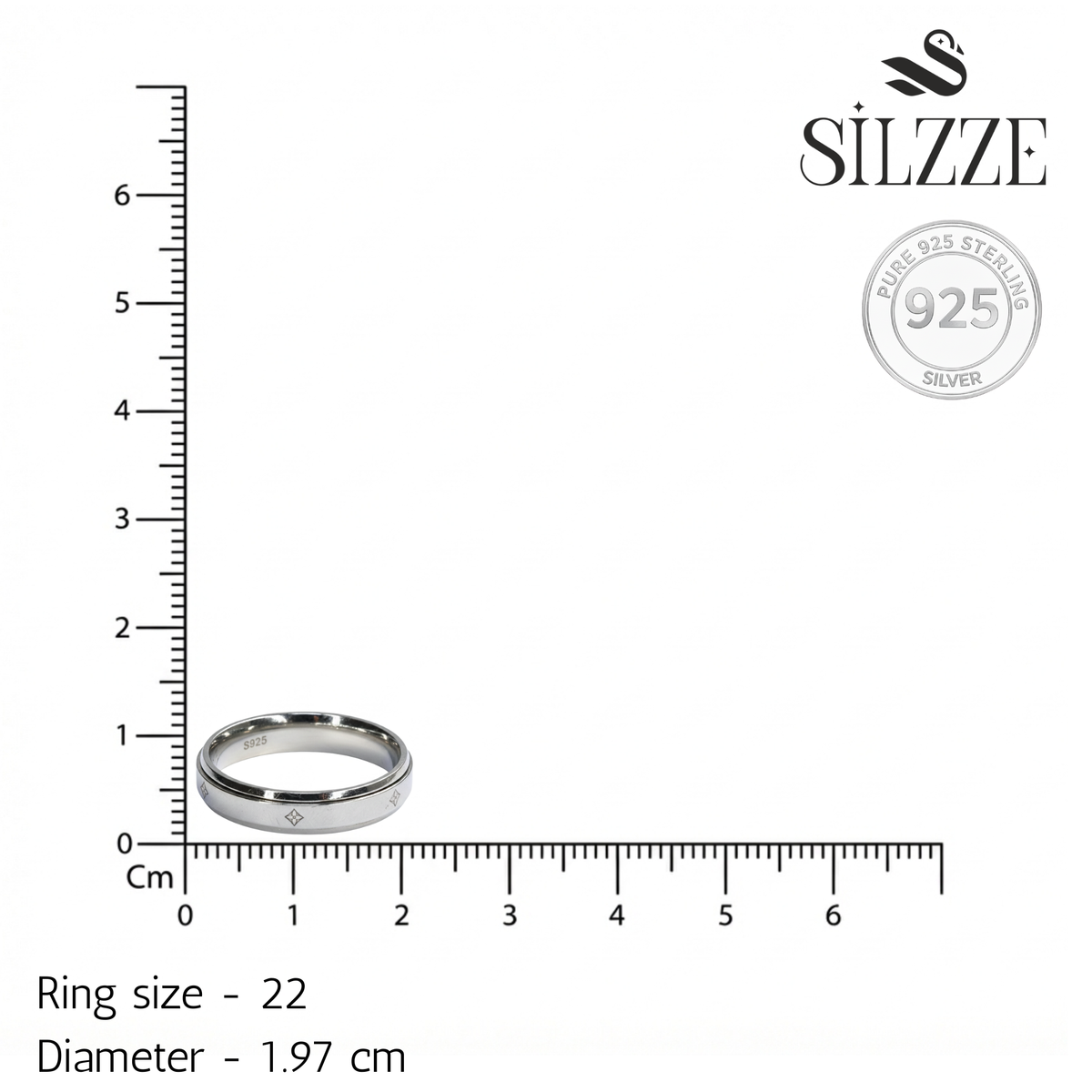 Silver Aesthetic Spinner Band ring for him