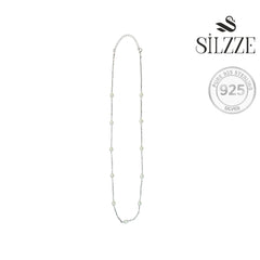 Silver classy Pearl Gemstone Chain