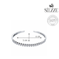 Silver Bezel cut Marquise Shaped Diamond (AD) Bracelet