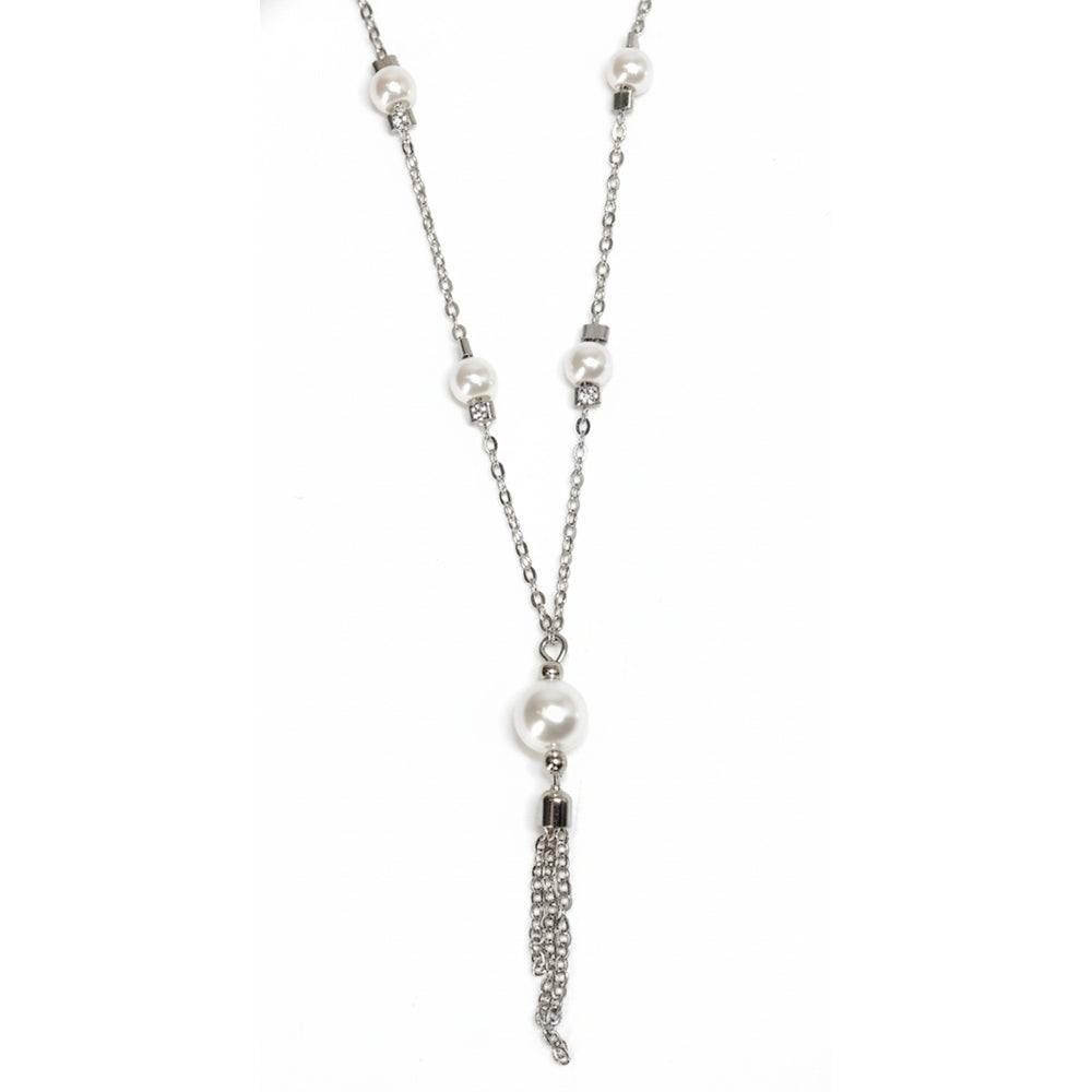 Silver Tassel Y Anchor Chain For Her
