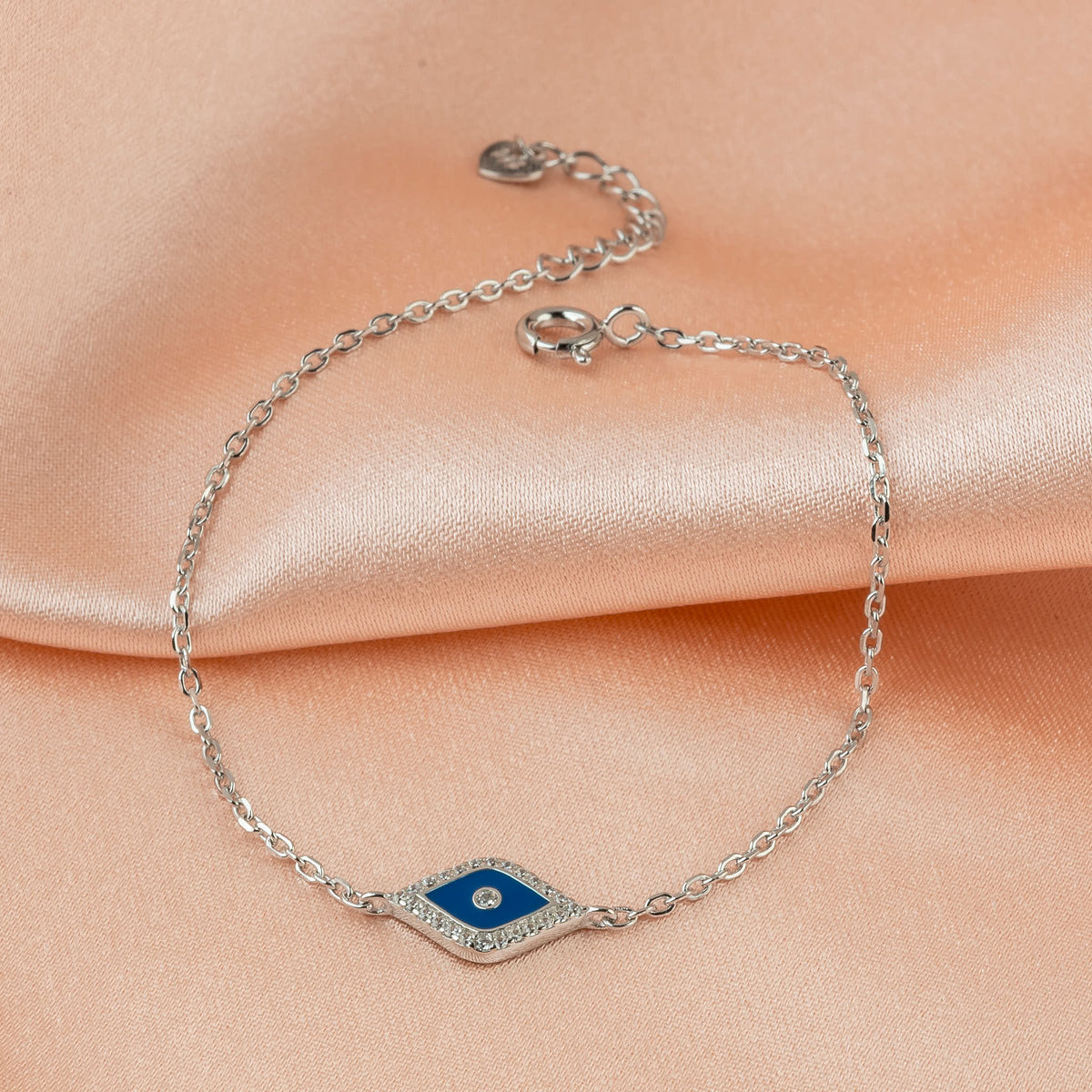 925 Sparkling Sapphire Evil Eye Bracelet