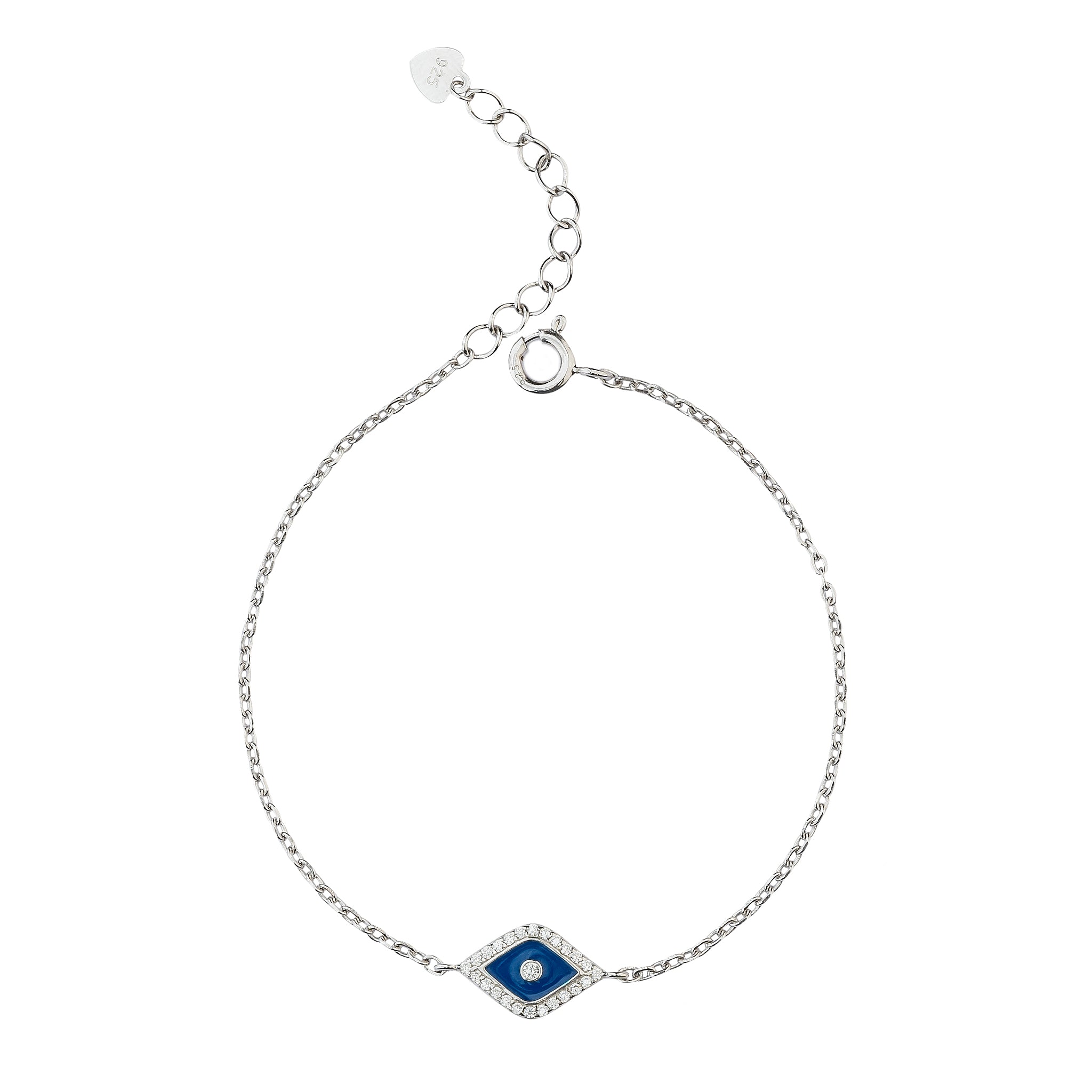 925 Sparkling Sapphire Evil Eye Bracelet