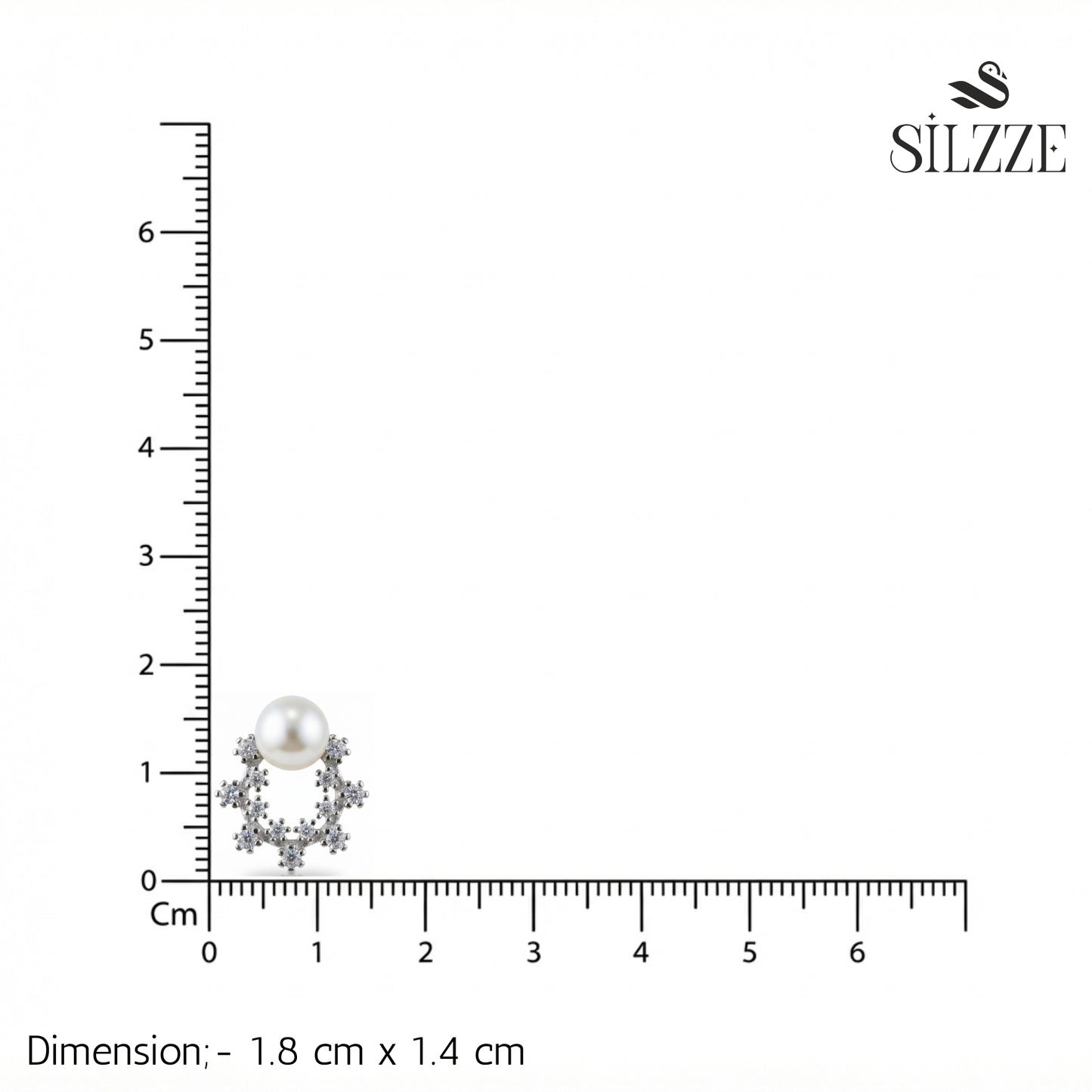 Silver Stardust Pearl Studs