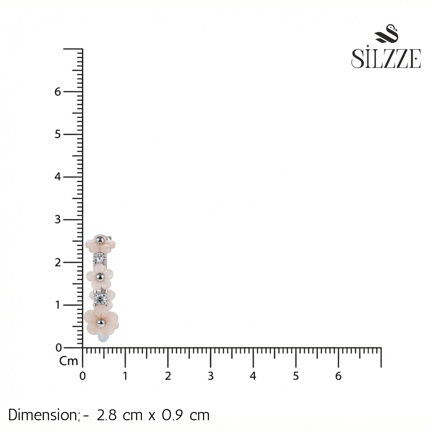 Silver Springtime Hoop Earring