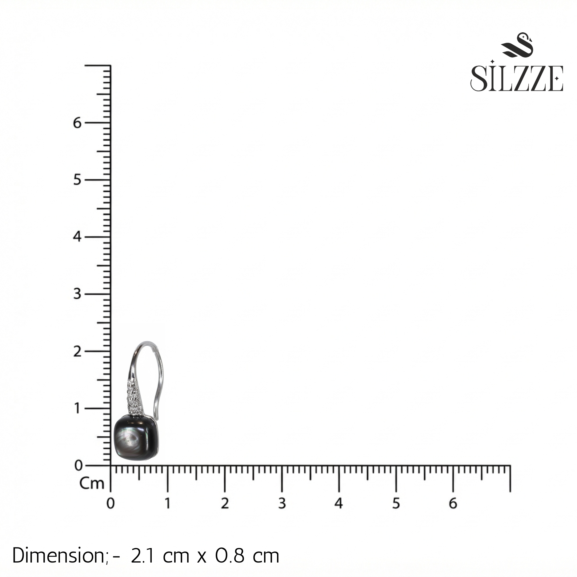 Silver Luminous Twist Hook Earrings